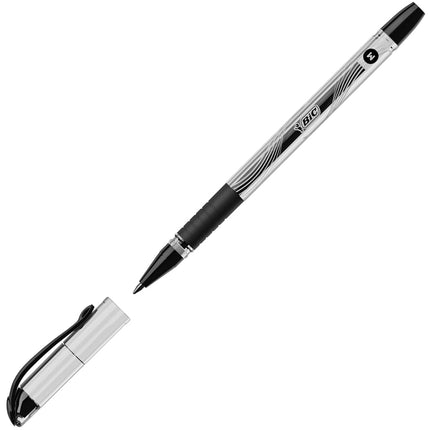 BIC Gel-ocity Gel Stic Black Gel Pens, Medium Point (0.7mm), 8-Count Pack, Smooth Writing Gel Pens With Comfortable Grip