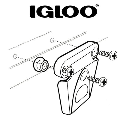 Igloo Cooler Latch with Winged and Single Screw Post - Made in The USA - Contains UV Inhibitors