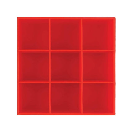 Dexas Silicone Six Cube Ice Cube Trays, Set of Two, Red