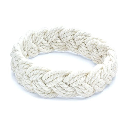 World End Imports White Cotton Sailor Knot Bracele