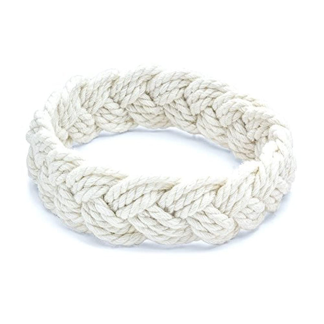 World End Imports White Cotton Sailor Knot Bracele