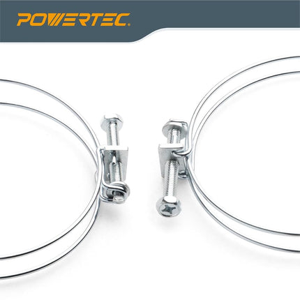 POWERTEC 70197 Abrazadera de manguera de alambre de 2-1/2", paquete de 5