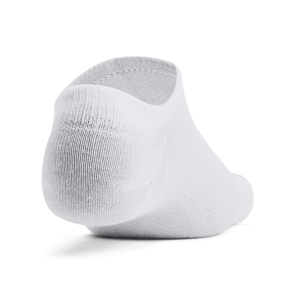 Under Armour Unisex Essential No-Show Socks 6-Pack White L