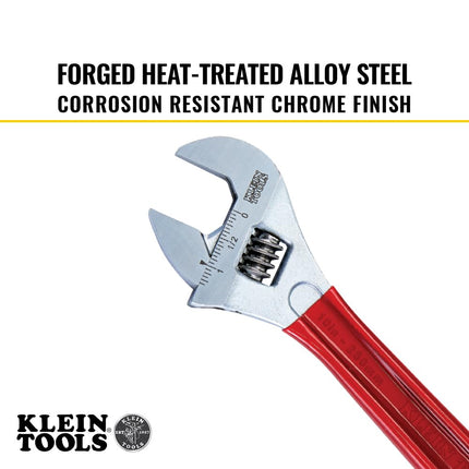 KLEIN TOOLS Adjustable Wrench Extra Capacity, 10-Inch Klein Tools D507-10