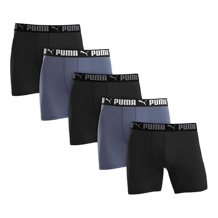 Puma Men's Microfiber Boxer Brief, 5-pack (Medium,