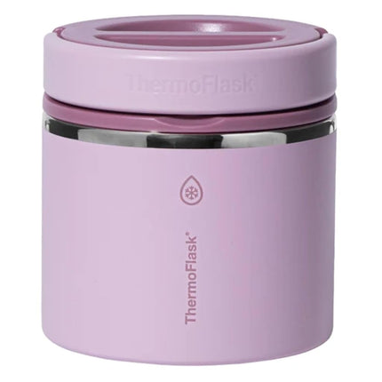 ThermoFlask 20 oz Insulated Food Jar, Leakproof Stainless Steel Food Containers, 2-Pack (Pink & Purple)