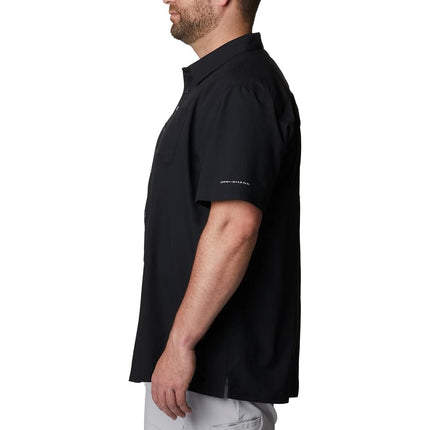 Columbia Men's Slack Tide Camp Shirt, Short Sleeve Shirt, Black, Medium