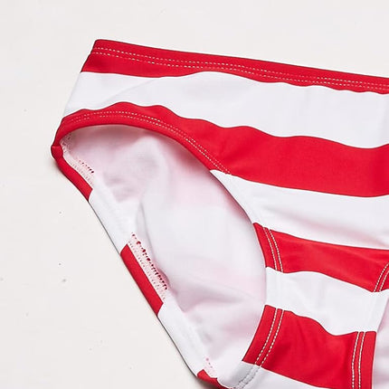 Kanu Surf Girls' Little Mahina Beach Sport Halter Bikini 2-Piece Swimsuit, USA American Flag, 4