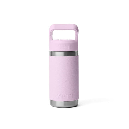 YETI Rambler Jr. 12 oz Kids Bottle, with Straw Cap, Cherry Blossom