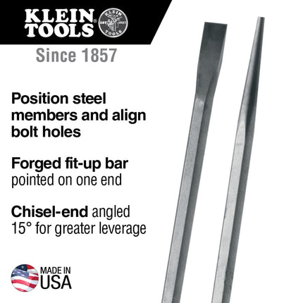 Klein Tools 3243 Hex 3/4-Inch x 36-Inch Connecting Bar, Made in USA, Sleever Bar for Aligning, Prying and Chiseling
