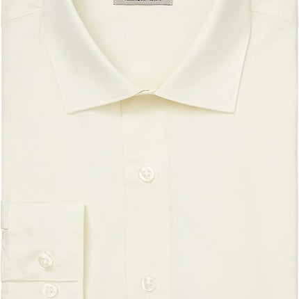 Kenneth Cole Men's Dress Shirt Slim Fit Solid, Sundew, 14"-14.5" Neck 32"-33" Sleeve