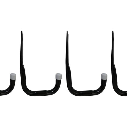 Shepherd Hardware 8089E Heavy Duty Steel 5-Inch Garage Storage Utility Hooks, 4 Pack, Black