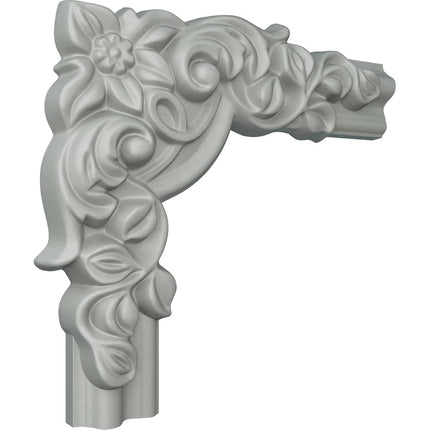 Ekena PML08X08SE 8" W x 8" H x 1 1/8" P Seville Panel Moulding Corner, Primed