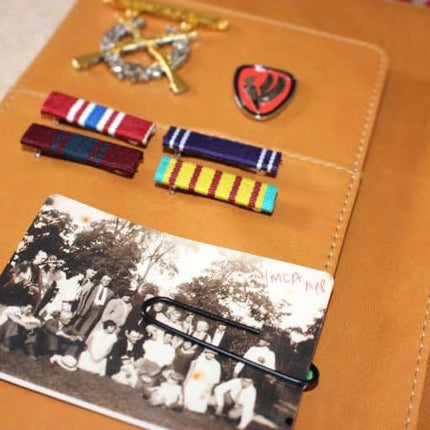 Conquest Journals Supernatural John Winchester Replica Journal Big Bundle, John's Journal with Monster Lore Pages, Medals & Ribbons, Creepy Photos, Biggerson's Turducken Ad, Mystery Spot Brochure and