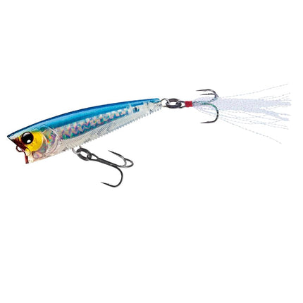 Yo-Zuri 3DB Popper Floating Lure, Prism Silver Blu