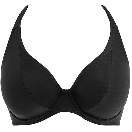 Freya Women's Jewel Cove Halter Underwire Bikini Top Plain Black