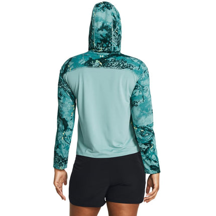 Under Armour Women's Iso-chill Shorebreak Hoodie Hooded Sweatshirt, (482) Radial Turquoise/Circuit Teal/Circuit Teal, L