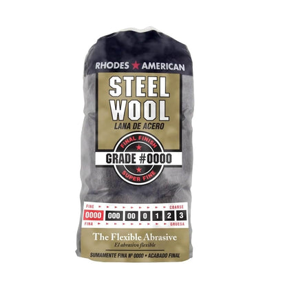 Rhodes American 0000 Grade Fine Steel Wool Pad 12 