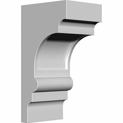 Ekena BKT03X04X08DI Endurathane 3 1/2" W x 4 1/4" D x 8" H Diane Bracket, Primed