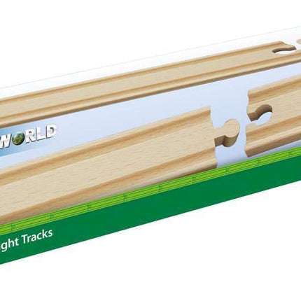 BRIO Long Straights Wooden Train Track for Kids Age 3 Years Up - Compatible with all BRIO Railway Sets & Accessories