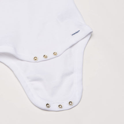 Gerber Baby Soft Cotton Short Sleeve Onesies 5-pack Solid White Bodysuits, 6-9 Months