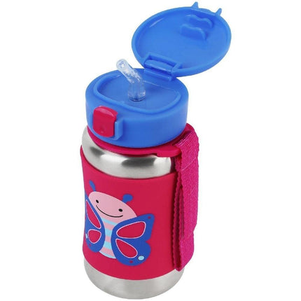 Skip Hop Zoo Stainless Steel Straw Bottle (Butterfly)