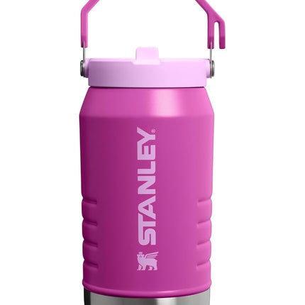 Stanley IceFlow 2.0 Flip Straw Jug with Handle 64 oz | Twist On Lid and Flip Up Straw | Leakproof for Travel and Sports | Insulated Stainless Steel | BPA-Free | Dark Blossom