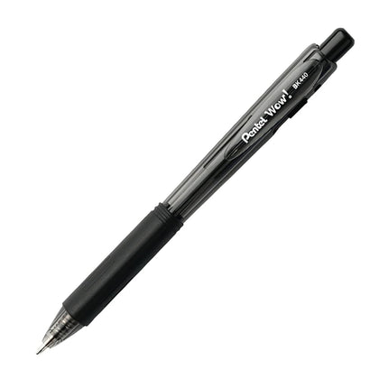 Pentel BK440 Retractable Ballpoint Pen and Ergonomic Triangular Grip Zone Pack of 12 Black