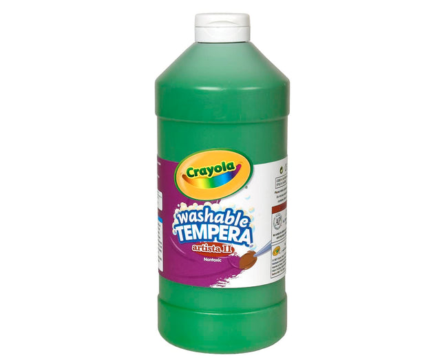 Crayola Green Washable Tempera Paint, 32- Ounce