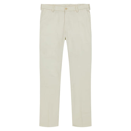 IZOD Men's Saltwater Stretch Flat Front Slim Fit Chino Pant, Pale Khaki, 30W x 32L