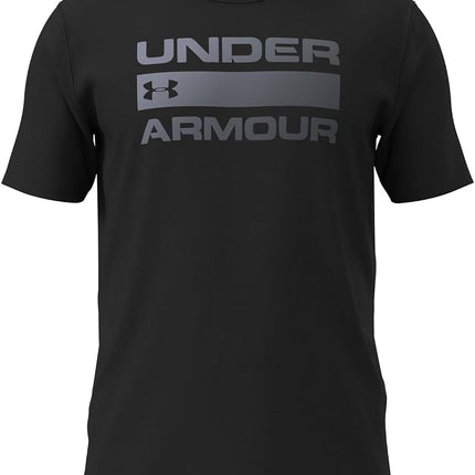 Under Armour Men's Standard Team Issue Wordmark Short-Sleeve T-Shirt, Black (001)/Steel, X-Large Tall