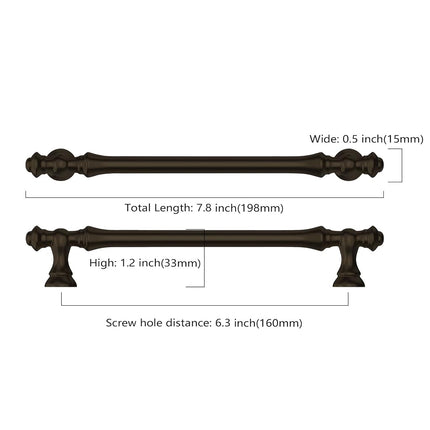 Asidrama 10 Pack 6.3 Inch(160mm) Matte Black Kitchen Cabinet Handles, Cabinet Pulls Kitchen Cabinet Hardware for Cupboard Drawer Pulls