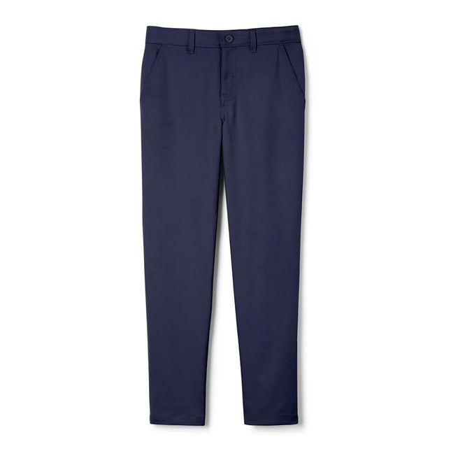 French Toast Boys' Slim Fit Taper Leg Stretch Performance Pant, Navy, 7
