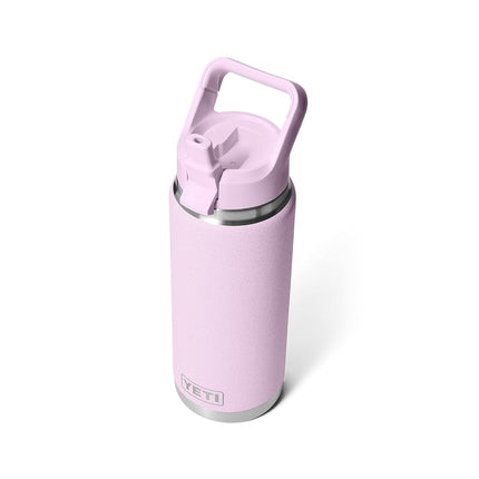 YETI Rambler 26 oz Bottle, Vacuum Insulated, Stainless Steel with Color Matching Straw Cap, Cherry Blossom