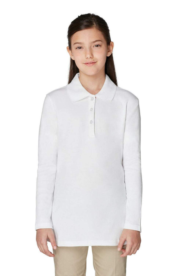 French Toast Girls Size' Uniform Long Sleeve Polo 