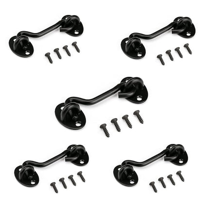 3” Barn Door Lock Gate Latch 5 Pack,Privacy Hook a