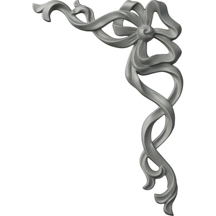 Ekena ONL11X15X01VE-R 11" W x 15 3/4" H x 1 1/8" P Versailles Large Ribbon with Bow Onlay, Right, Primed