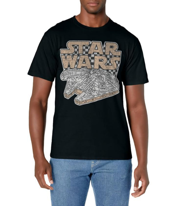 Camiseta a cuadros retro de Star Wars Halcón Milenario