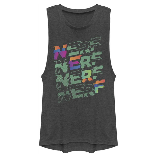 Hasbro Women's Nerf Stack T-Shirt, Charcoal, X-Sma