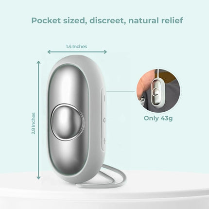 Glowco CalmCarry Sleep Aid Device – Handheld Microcurrent Relaxation Tool, Supports Calm, Focus & Gentle Relief, USB Rechargeable, Portable Wellness Device for Adults & Kids | Grey Calm Carry