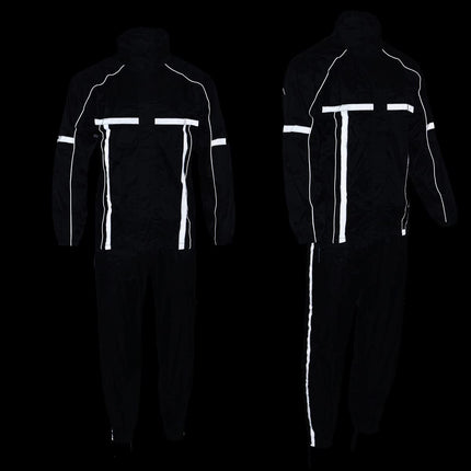 Milwaukee Performance Men's Water Resistant Rain Suit with Reflective Tape (Black, X-Large)
