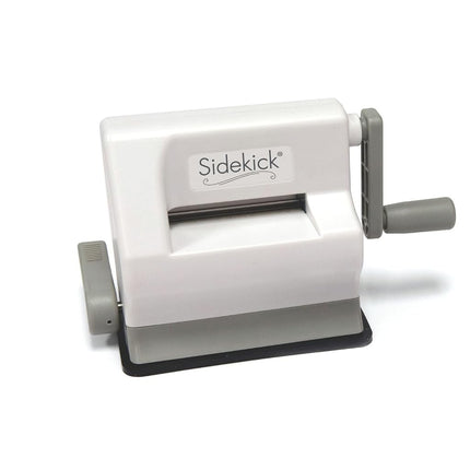 Sizzix Portable Sidekick Manual Die Cutting & Embossing Starter Kit for Paper Crafting, Card Making & Scrapbooking - White & Grey