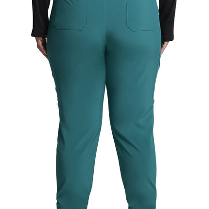 Dickies EDS Essentials Jogger Scrubs for Women, Drawstring Scrub Pants Plus Size DK065P, 2XL Petite, Hunter Green