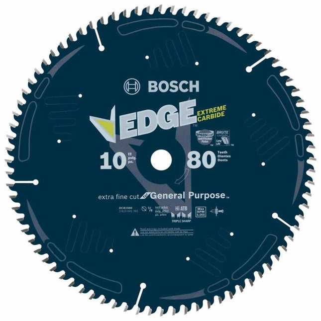 BOSCH DCB1080 10 in. 80 Tooth Edge Circular Saw Bl
