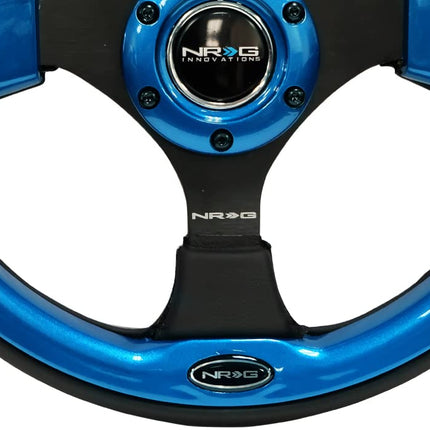 NRG Innovations RST-001BL Reinforced Steering Wheel (320mm Sport Steering Wheelwith Blue Trim)