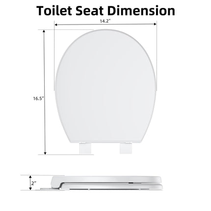 Round Toilet Seat Cover – PP Quick Release Flat Toilet Seat, White Easy-Remove Design for Simple Cleaning & Everyday Comfort