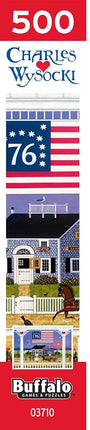 Buffalo Games Jigsaw Puzzles for Adults 500 Pieces - Charles Wysocki - Nantucket 4th of July - Hard Adult Puzzle with Reference Poster, Fun, Unique & Challenging for All Abilities, Large 21.25 x 15