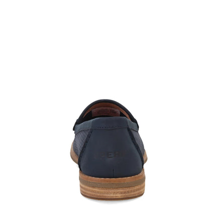 Sperry Women's Seaport Penny Loafer, Navy Perf, 5.5