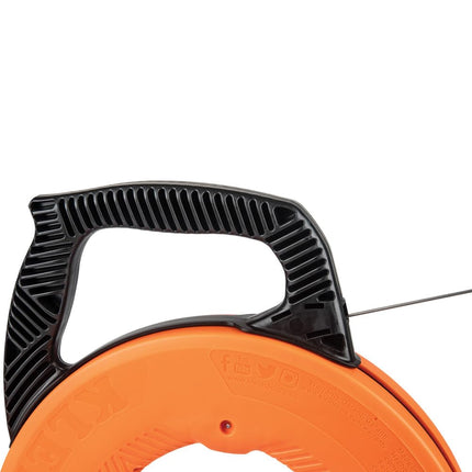 Fish Tape/Wire Puller, Stainless Steel with Double Loop Tip, Optimized Housing and Handle, 1/8-Inch x 240-Foot Klein Tools 56341