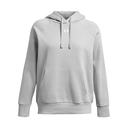 Under Armour Women's Rival Fleece Hoodie, (011) Mod Gray / / White, Large